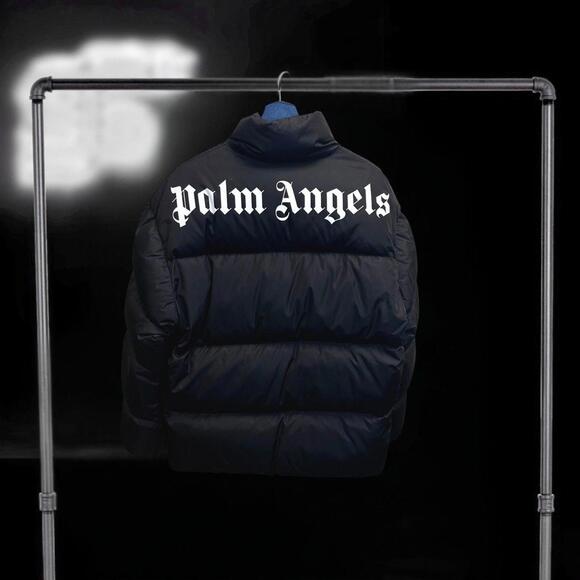 Palm Angels Logo Down Puffer Jacket - Picture 1 of 5